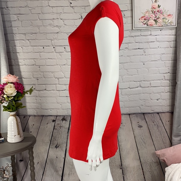BANANA REPUBLIC Red Dress Size: Large/Petite - Picture 4 of 17